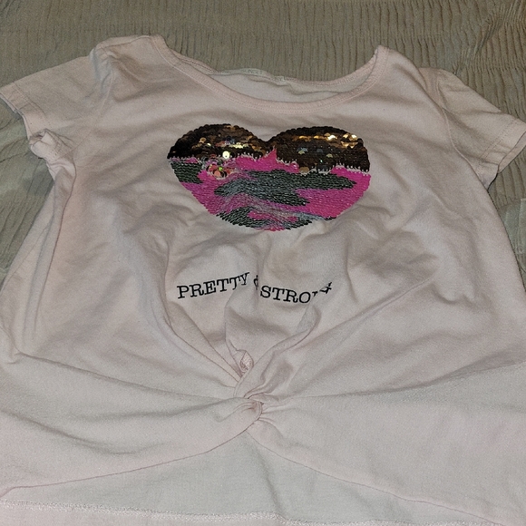 sunset sky Other - Charming Kids Pink Heart T-Shirt